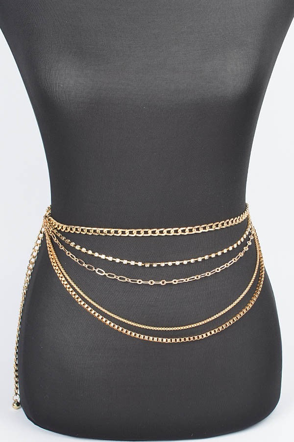 She Bad Layered Chain Belt