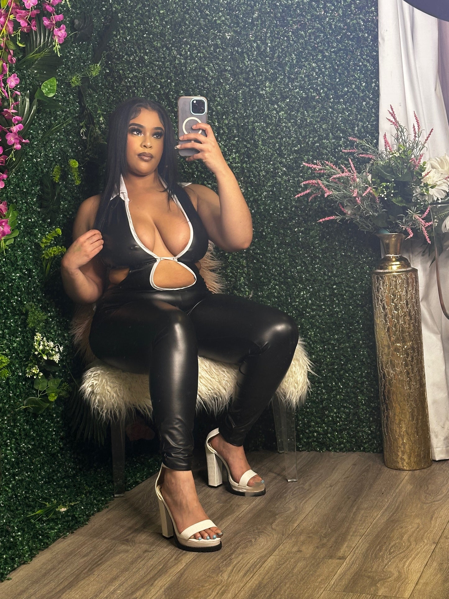 Streets Leatherette Jumpsuit