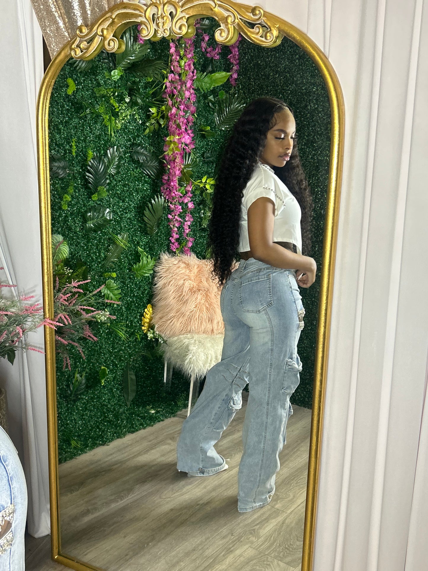 Nessa Rhinestone Cargo Pants