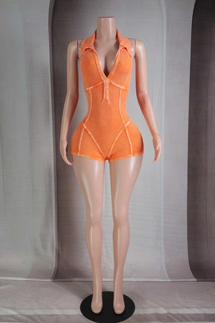 Dat Juice Ribbed Short Romper