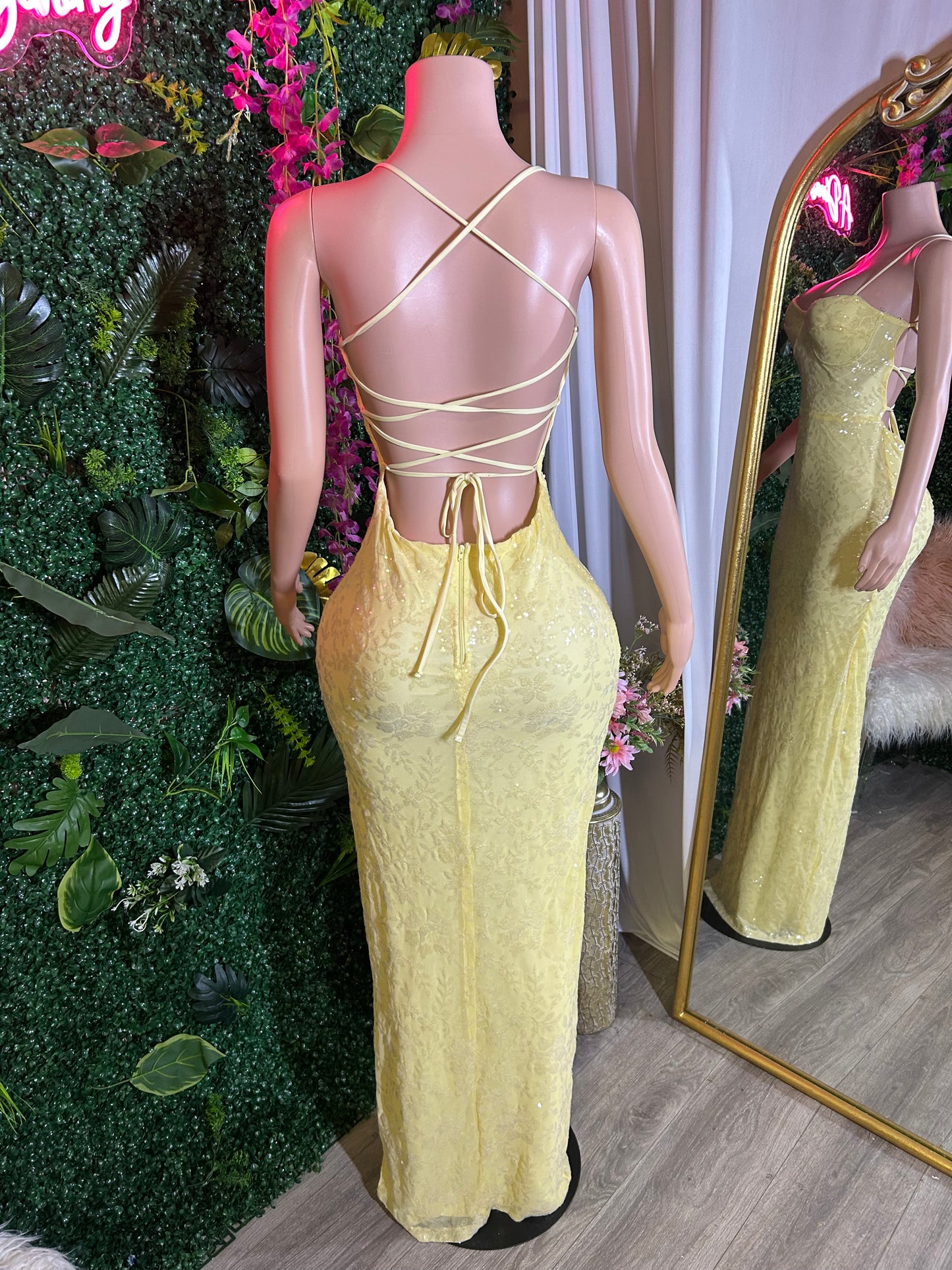 Starships Sequence Floral Gown