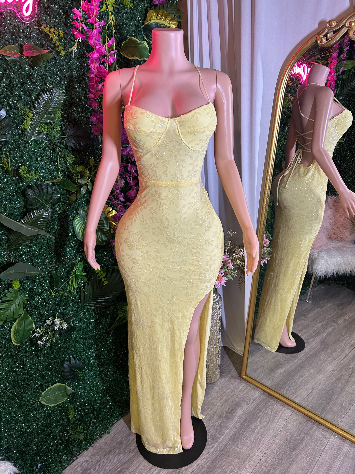 Starships Sequence Floral Gown