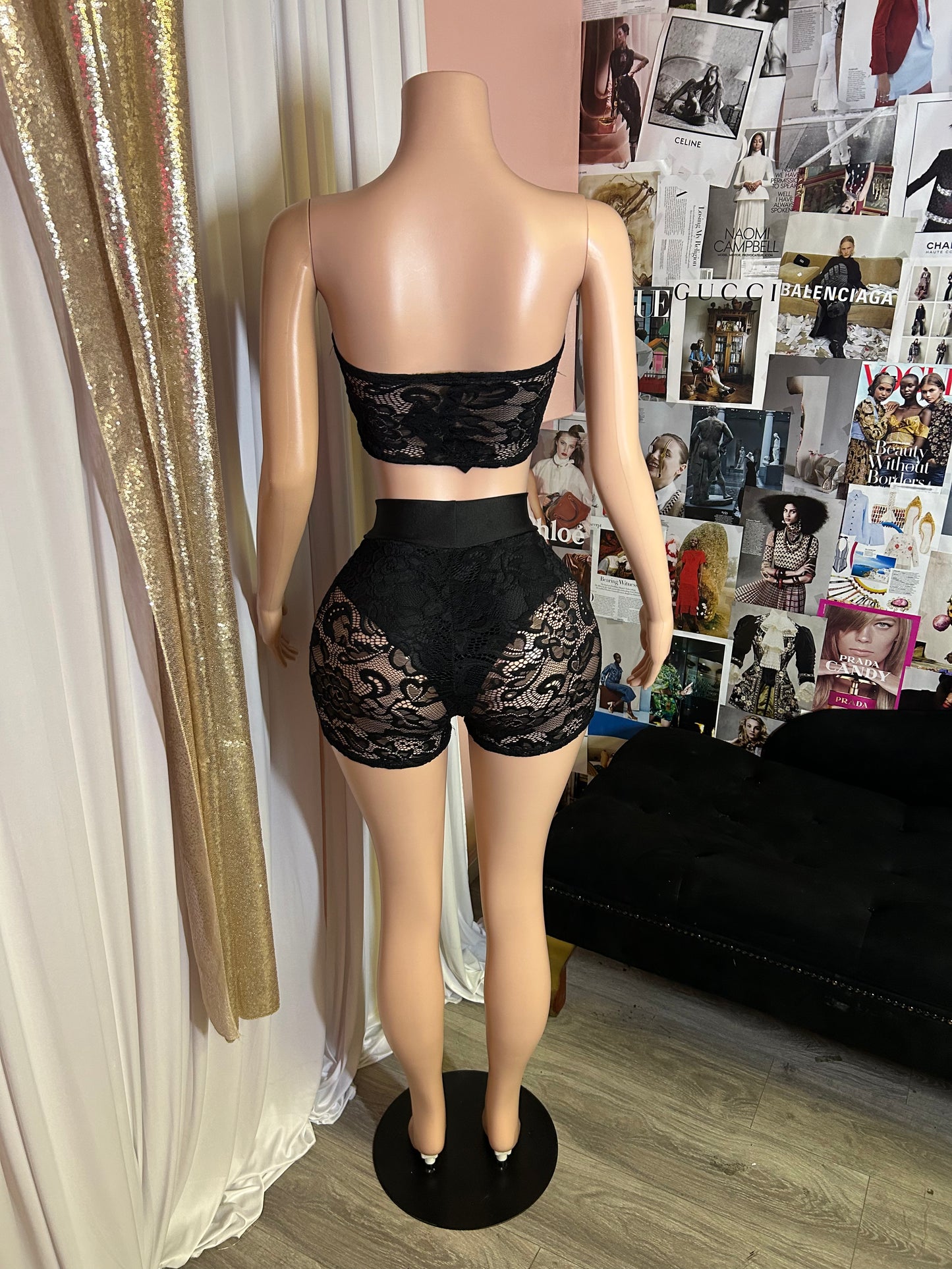Damelo 2pc Lace Short Set