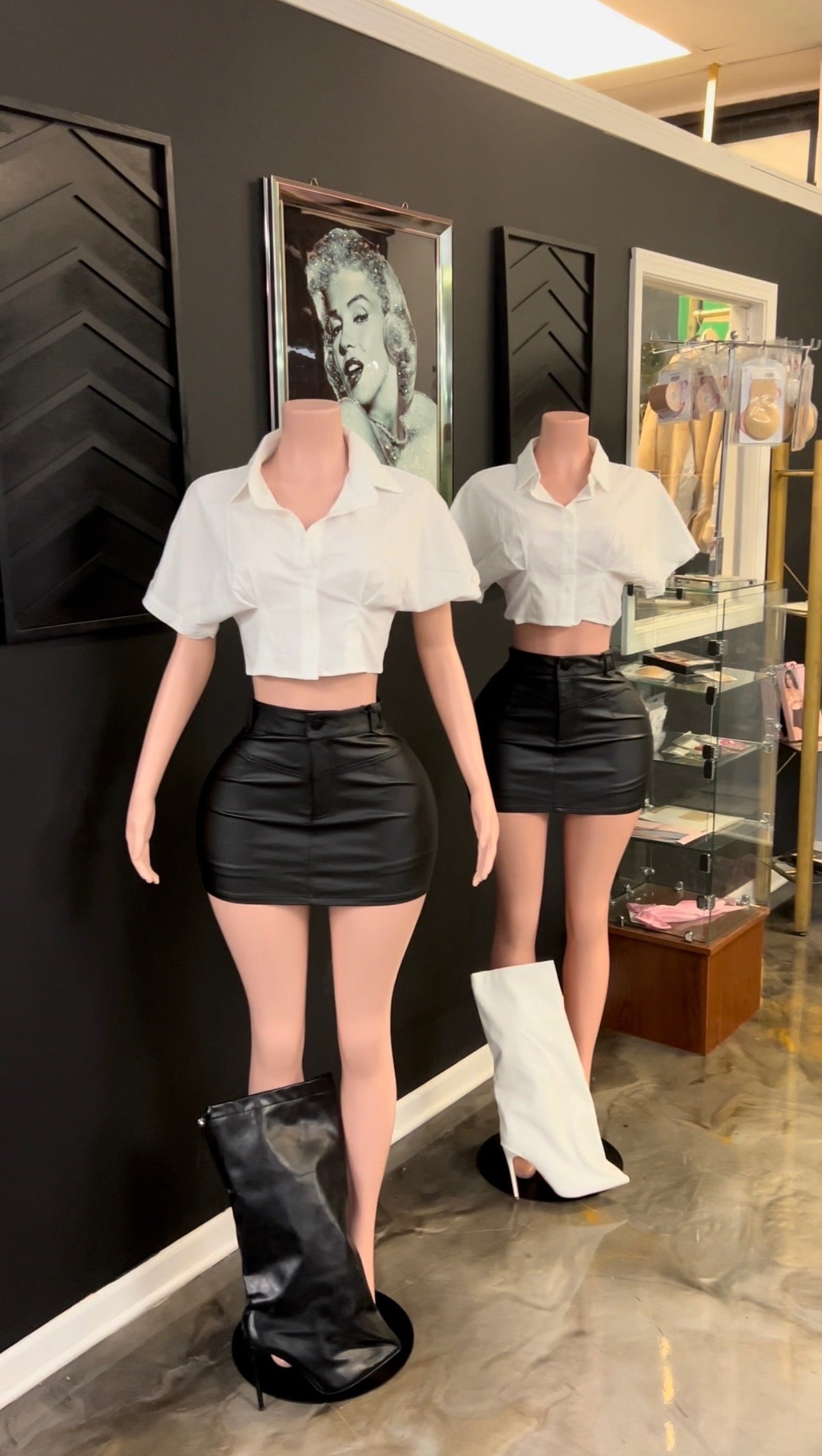 As If Cropped Blouse Top