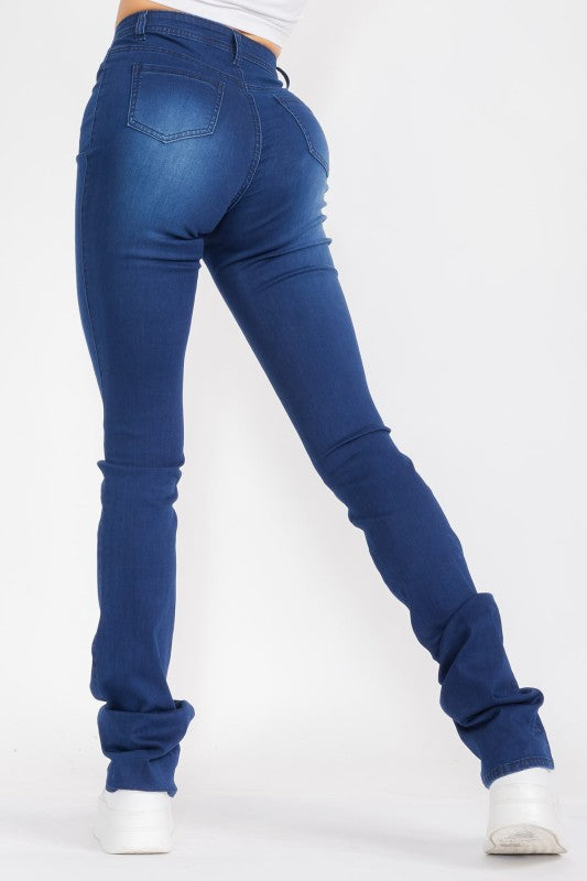 JLO Medium Dark Denim Flare Jeans