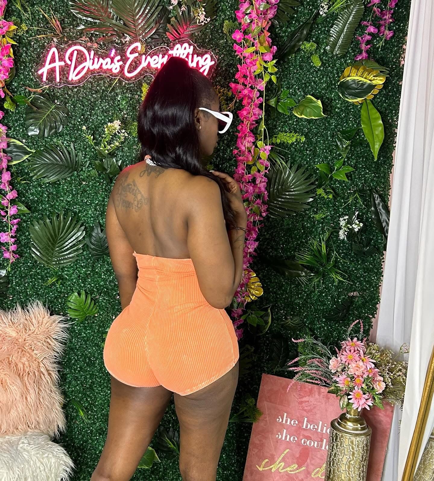 Dat Juice Ribbed Short Romper