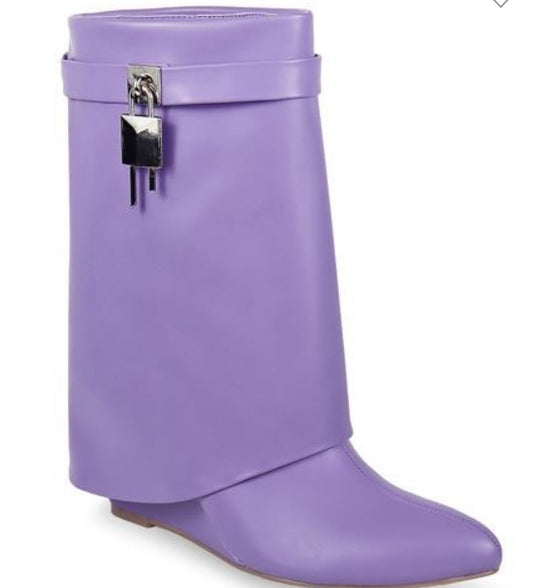 Luxuria 2.0 Short Flap Boot Lavender - A Diva's Everything Boutique - Shoes -