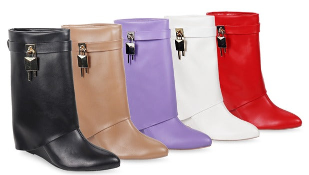 Luxuria 2.0 Short Flap Boot Lavender - A Diva's Everything Boutique - Shoes -