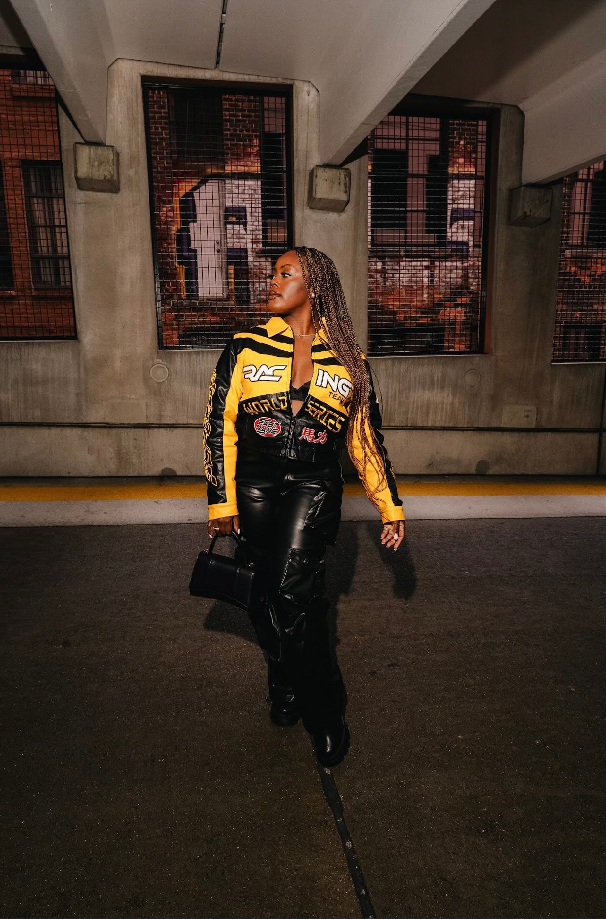 Brokey Leatherette Moto Jacket