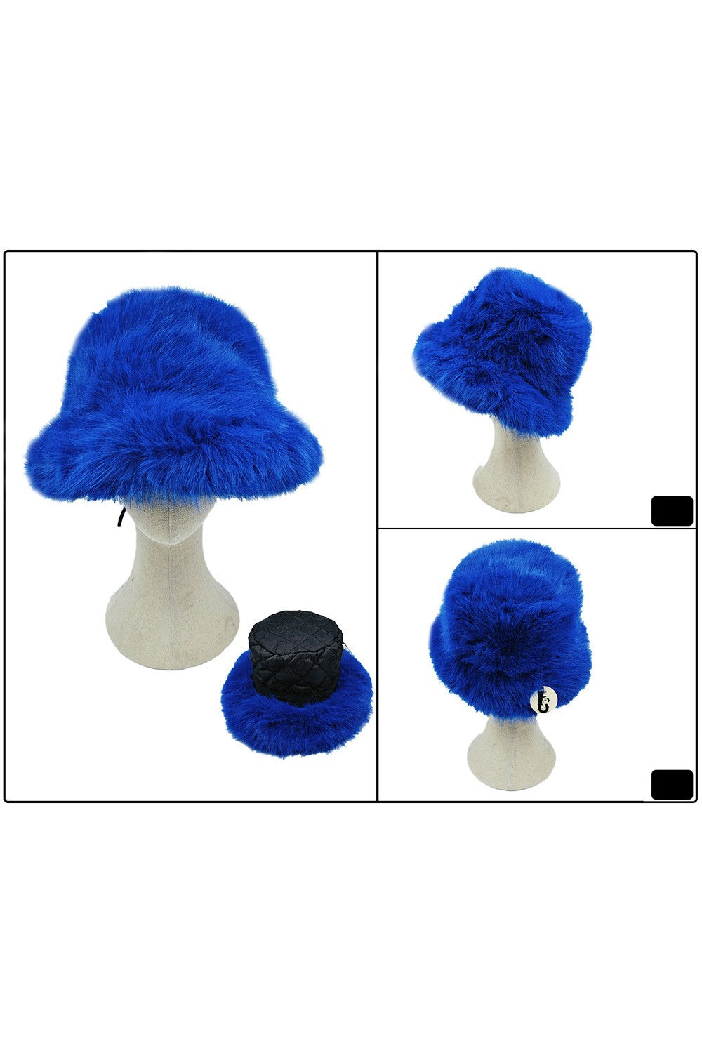 Rich Girl Oversized furry Bucket Hat