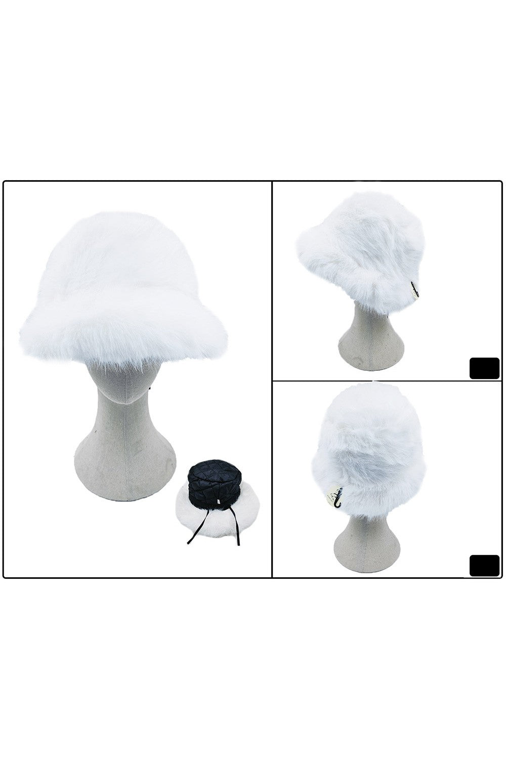 Rich Girl Oversized furry Bucket Hat