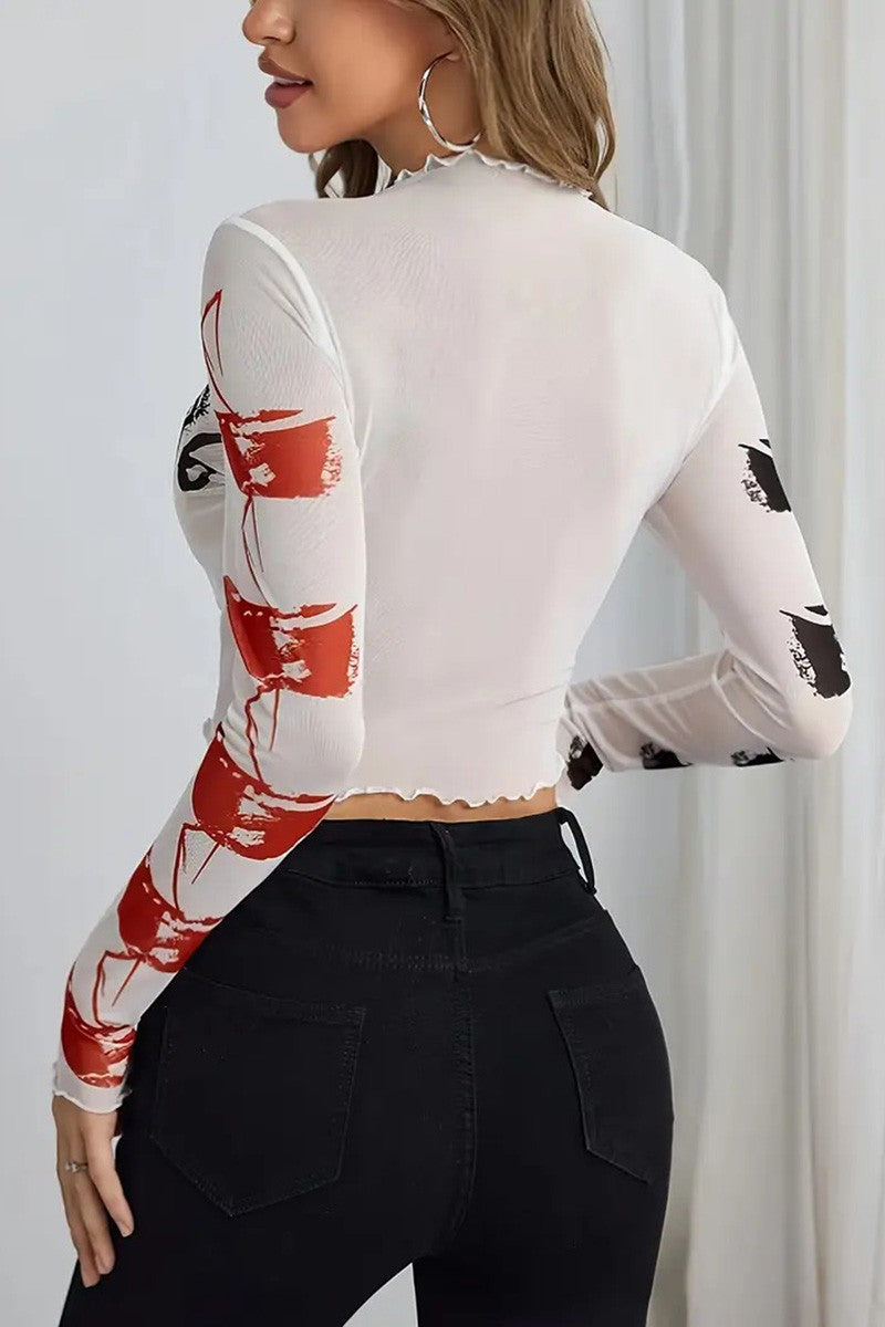 Main Topic Mesh Shirt