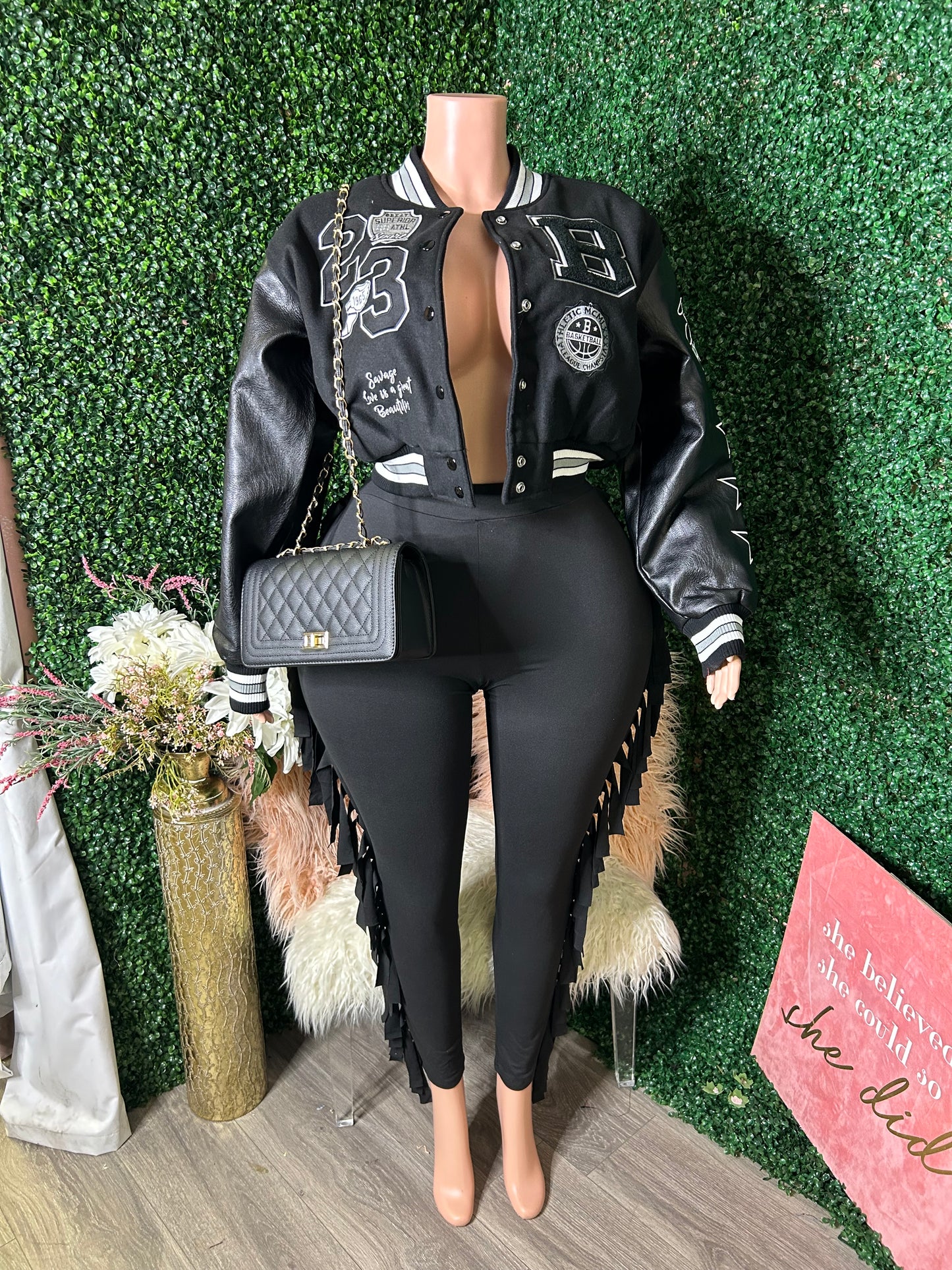 Side to Side Plus Tassle Leggings