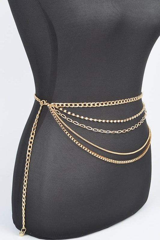 She Bad Layered Chain Belt