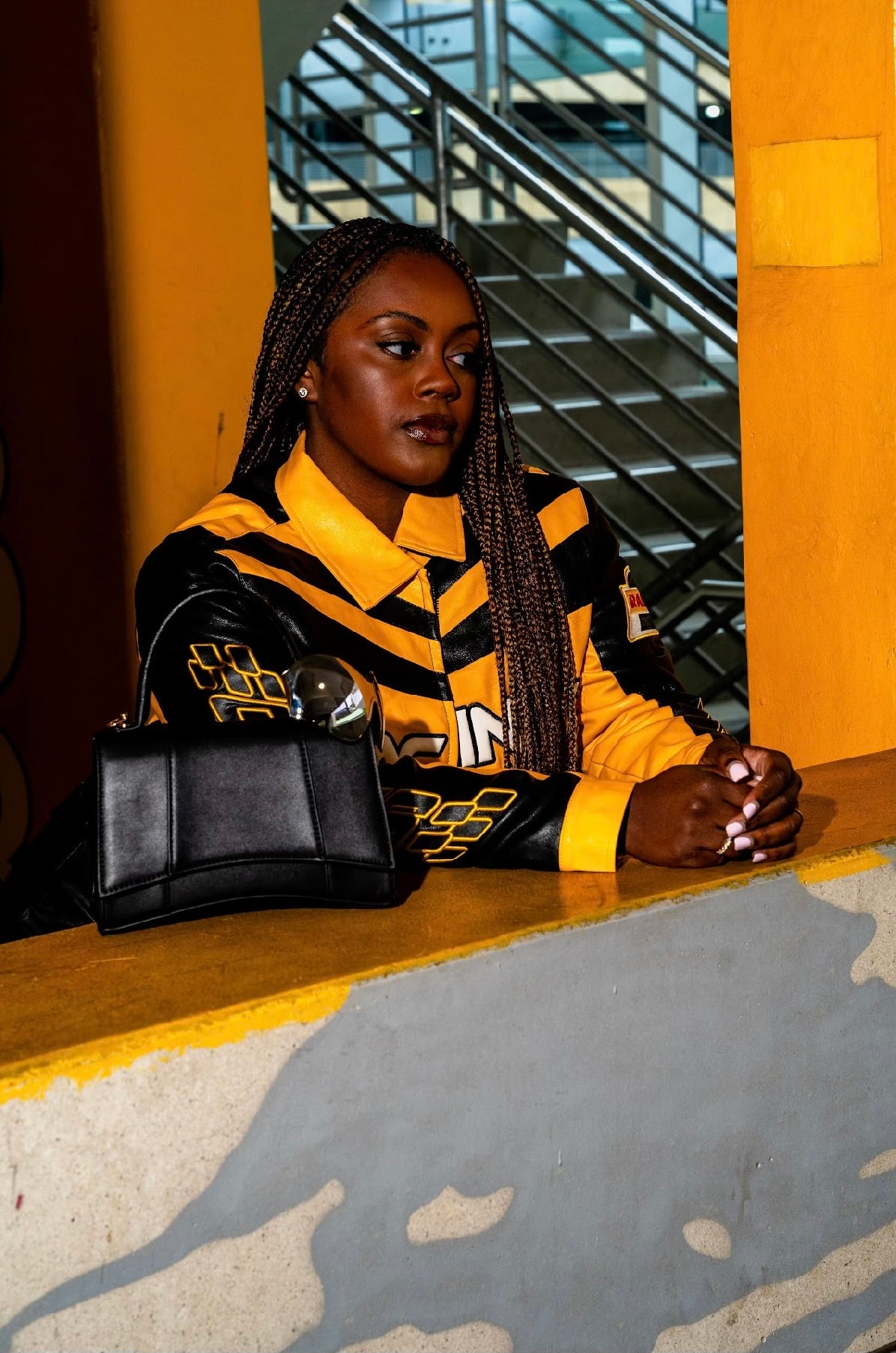Brokey Leatherette Moto Jacket