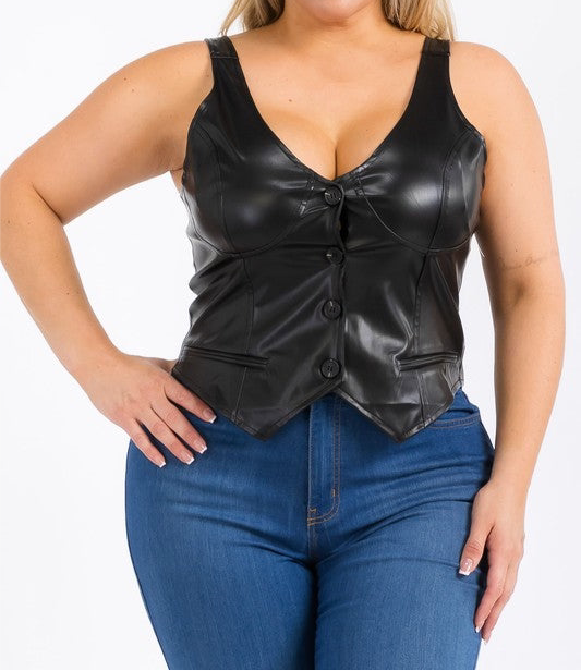 Typa Vibe Leatherette Bustier