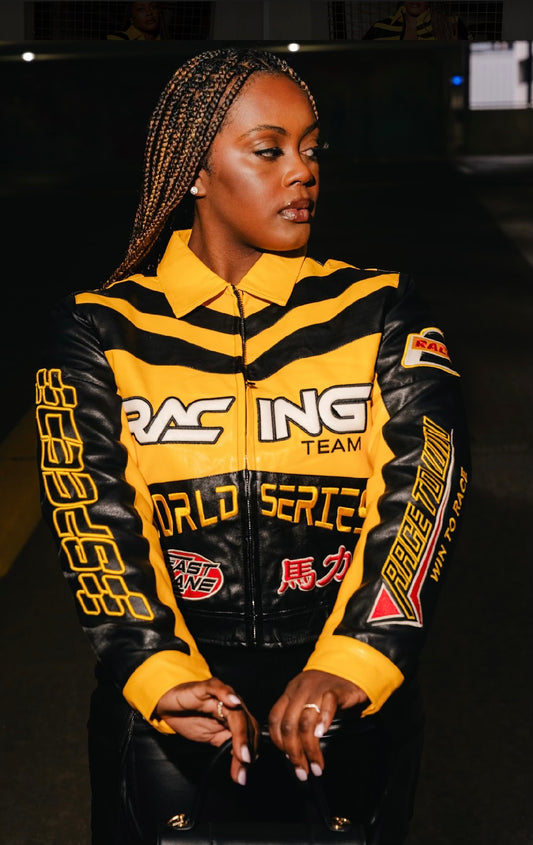 Brokey Leatherette Moto Jacket