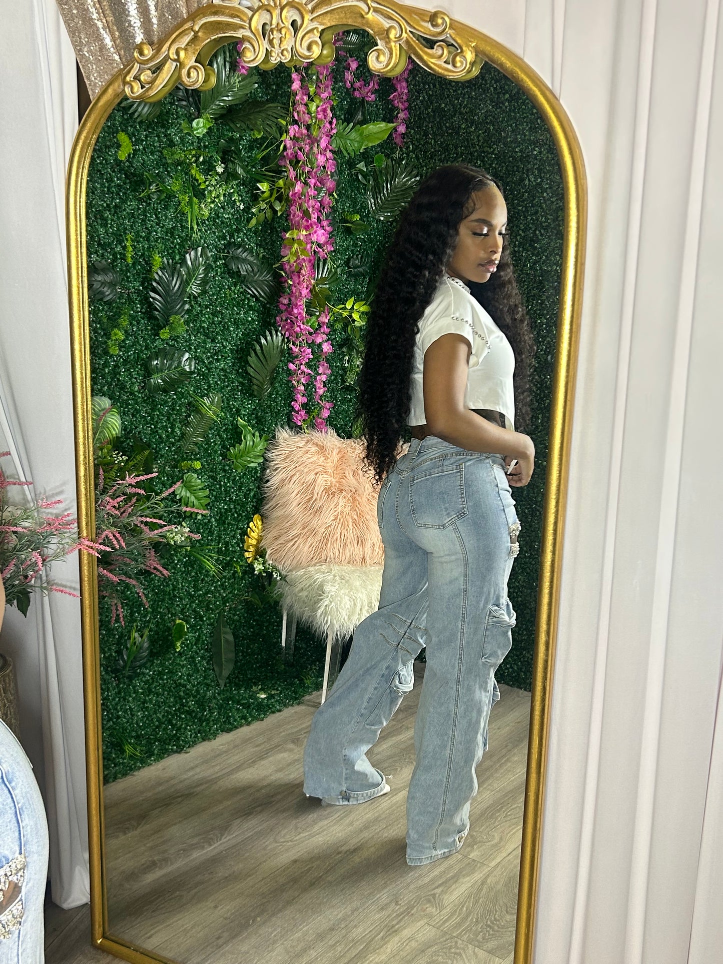 Nessa Rhinestone Cargo Pants