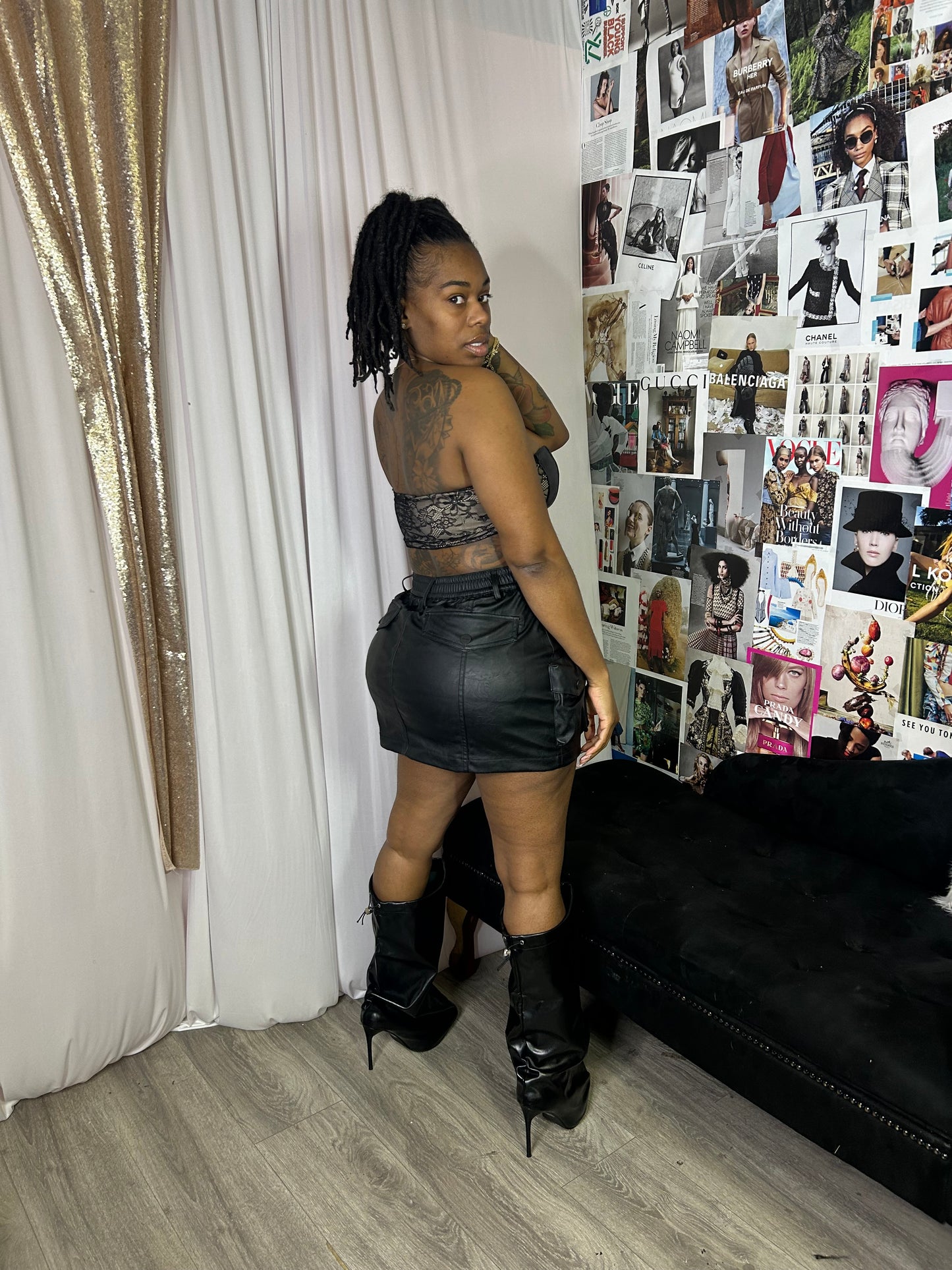 Plot Twist Leatherette Boots