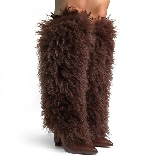 Glamazon Knee Chunky Heel Boot