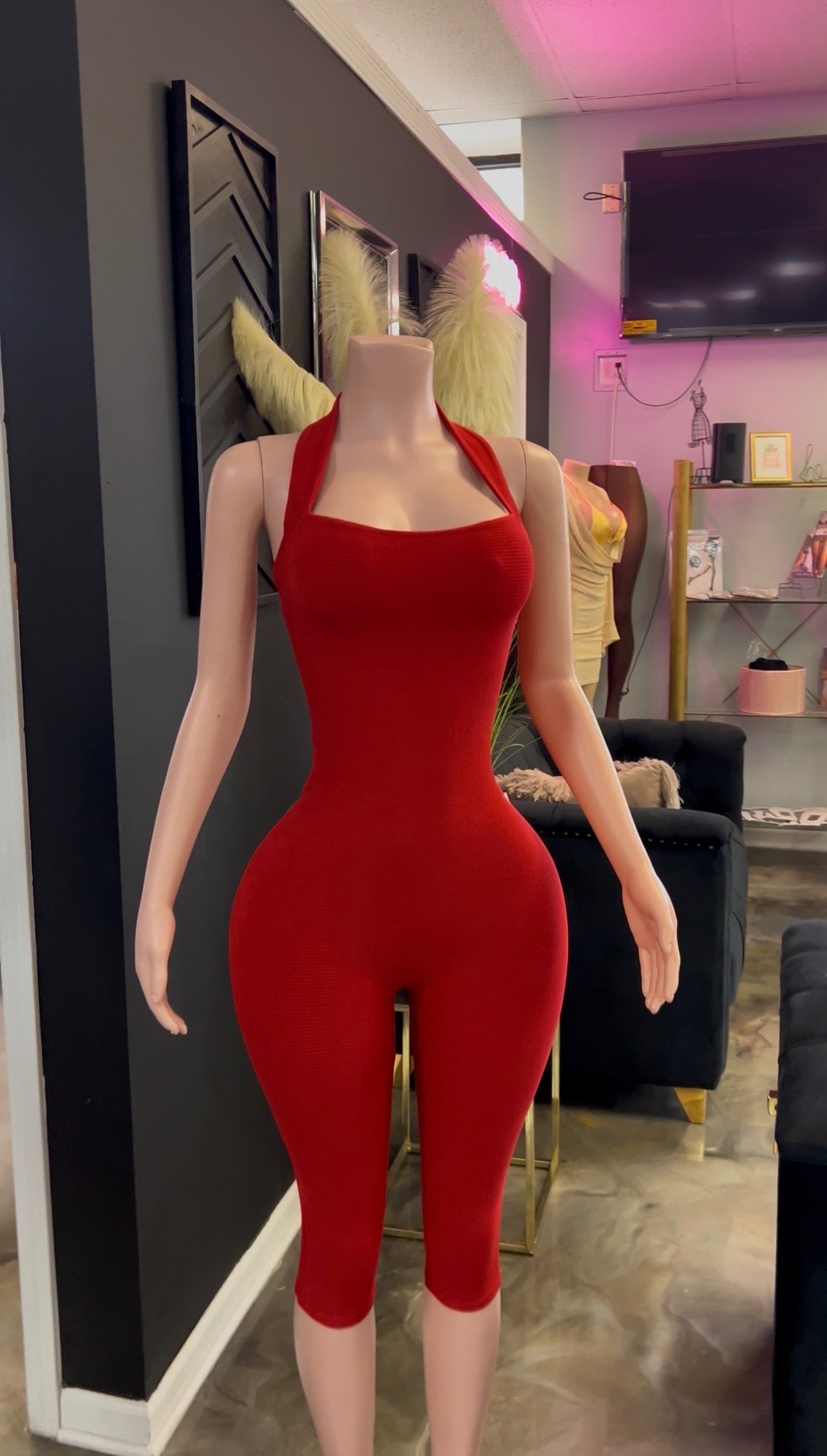 We Outside Halter Capri Jumpsuit