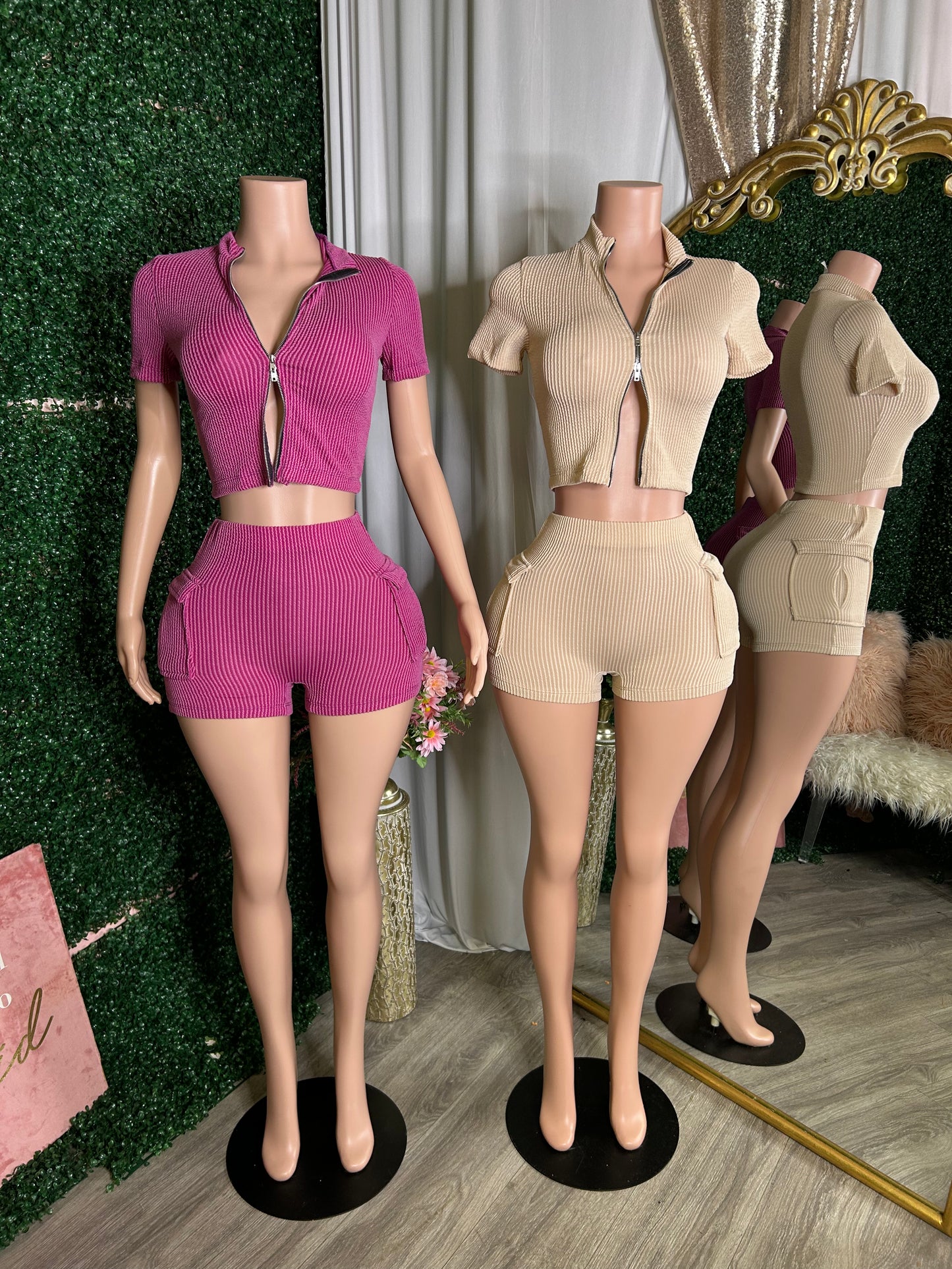 Jaleyah 2pc Ribbed Set
