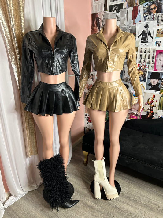 I'm In Control Leatherette Skirt