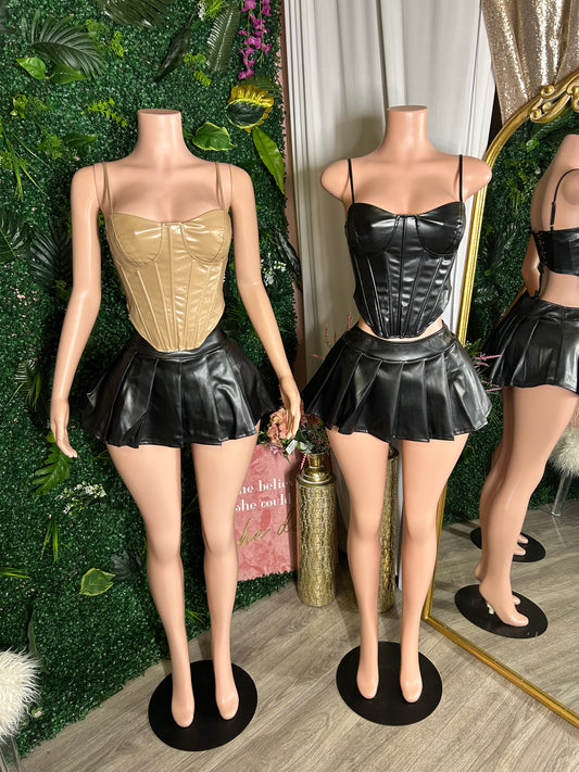CFWM Leatherette Corset Top