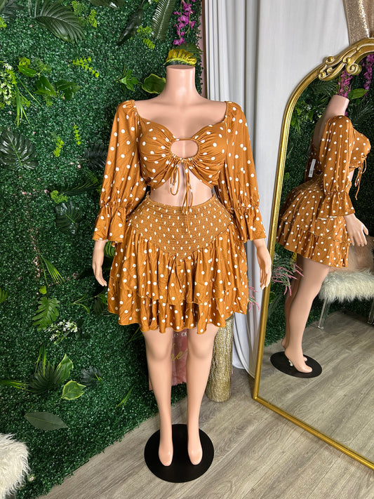Pretty Brown 2pc Set (PLUS)
