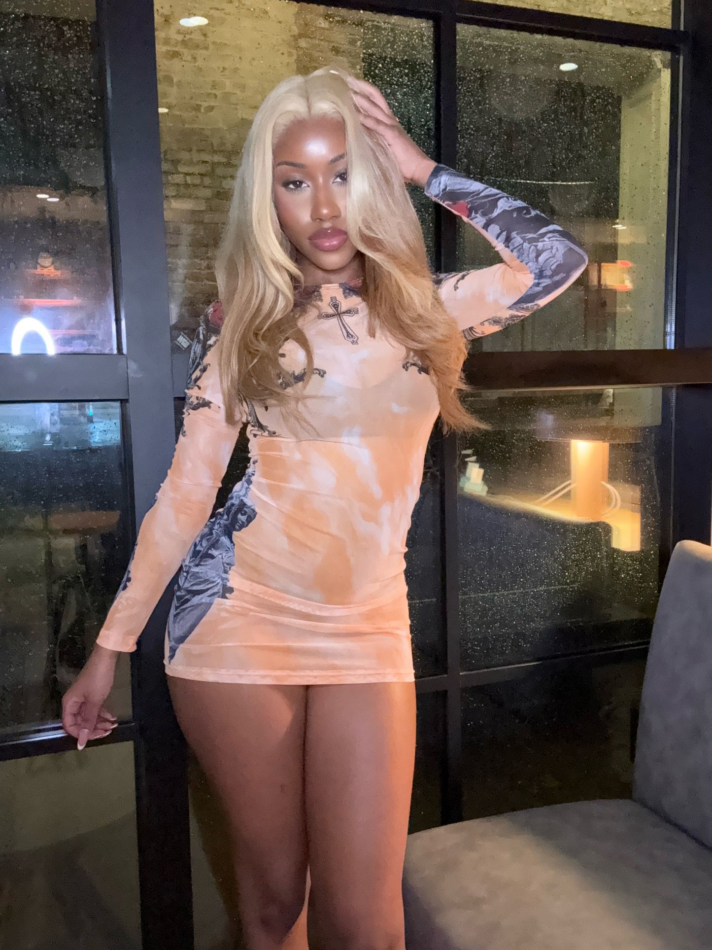 Like You Mesh Mini Dress