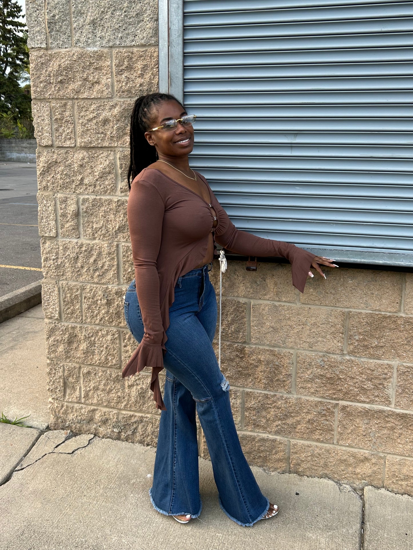 Karen Smith Long Sleeve Drape Top