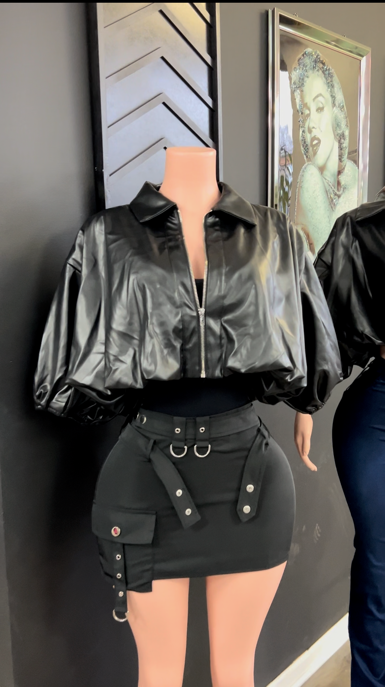 Bambi Leather Cropped Jacket