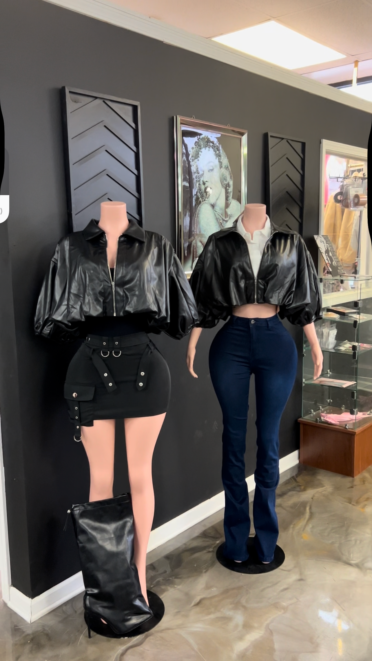 Bambi Leather Cropped Jacket