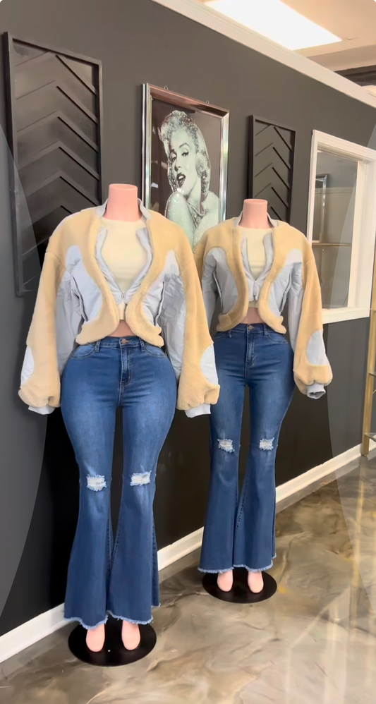 Bless Me With Your Beauty Fuzzy Crop Jacket