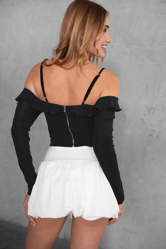 The Little Things Off The Shoulder Long Sleeve Corset
