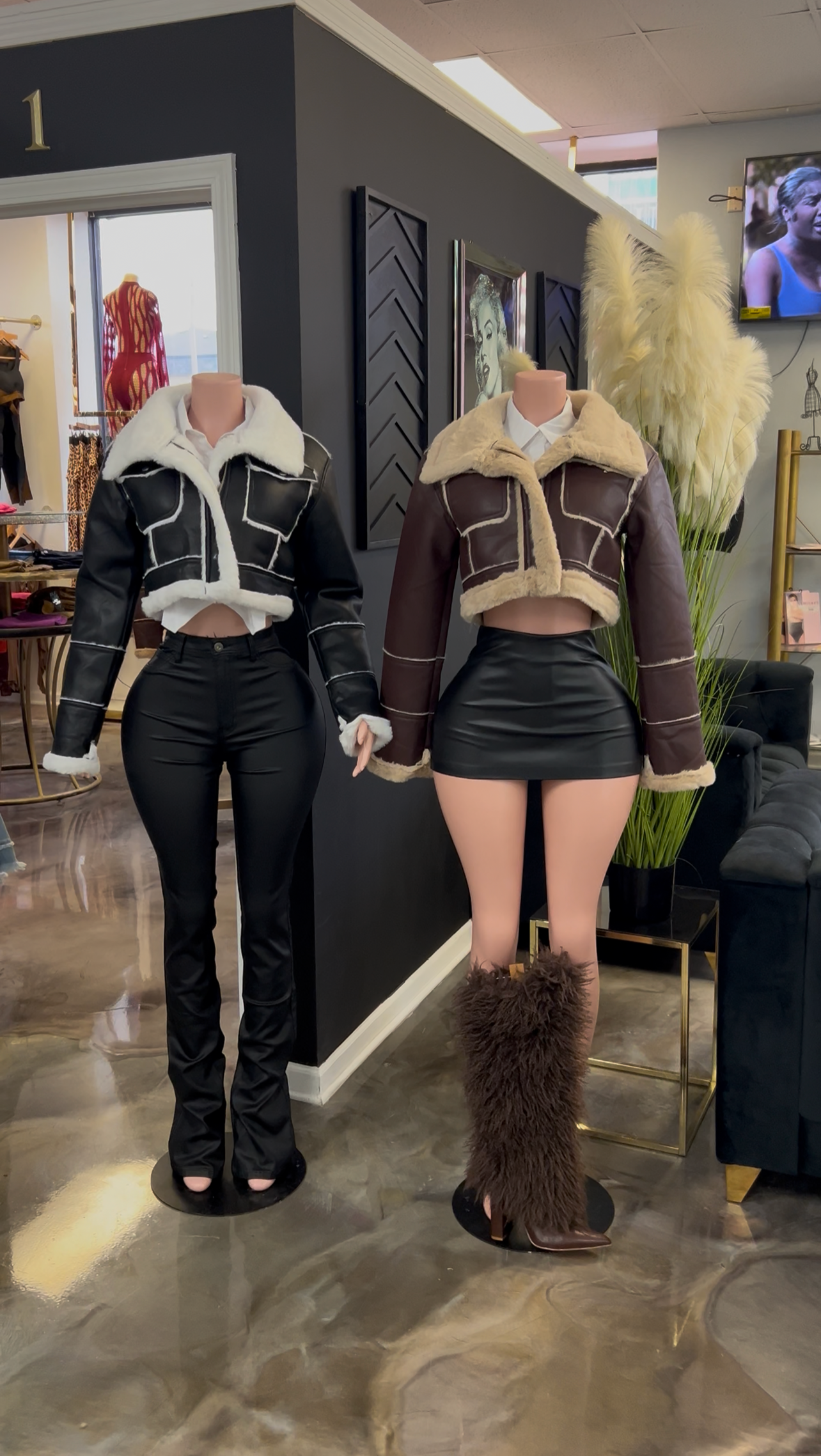 Ms. Carter Cropped Leather Jacket