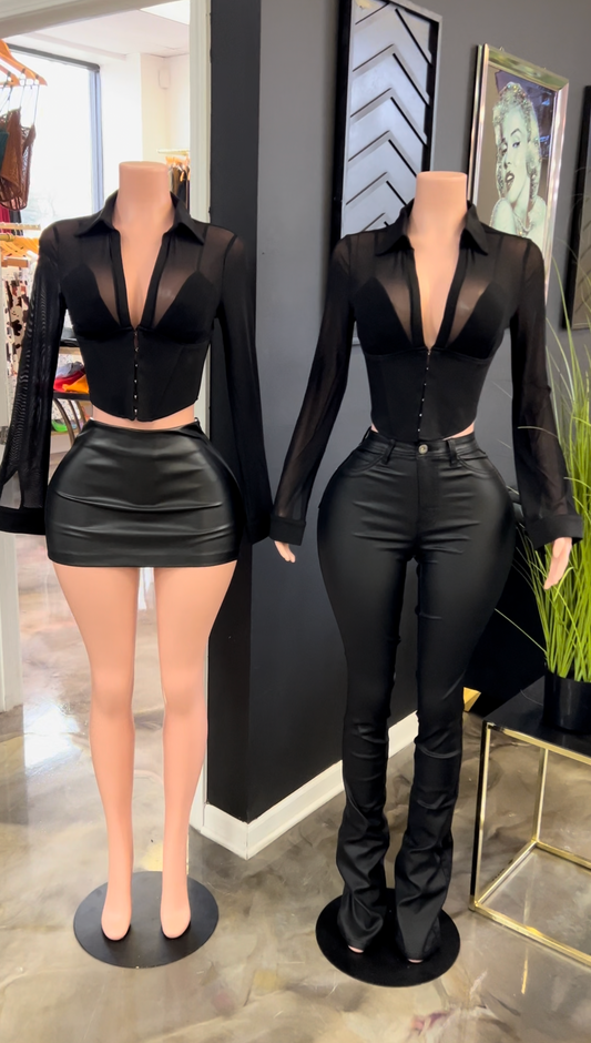 Here She Go Mesh Corset Top