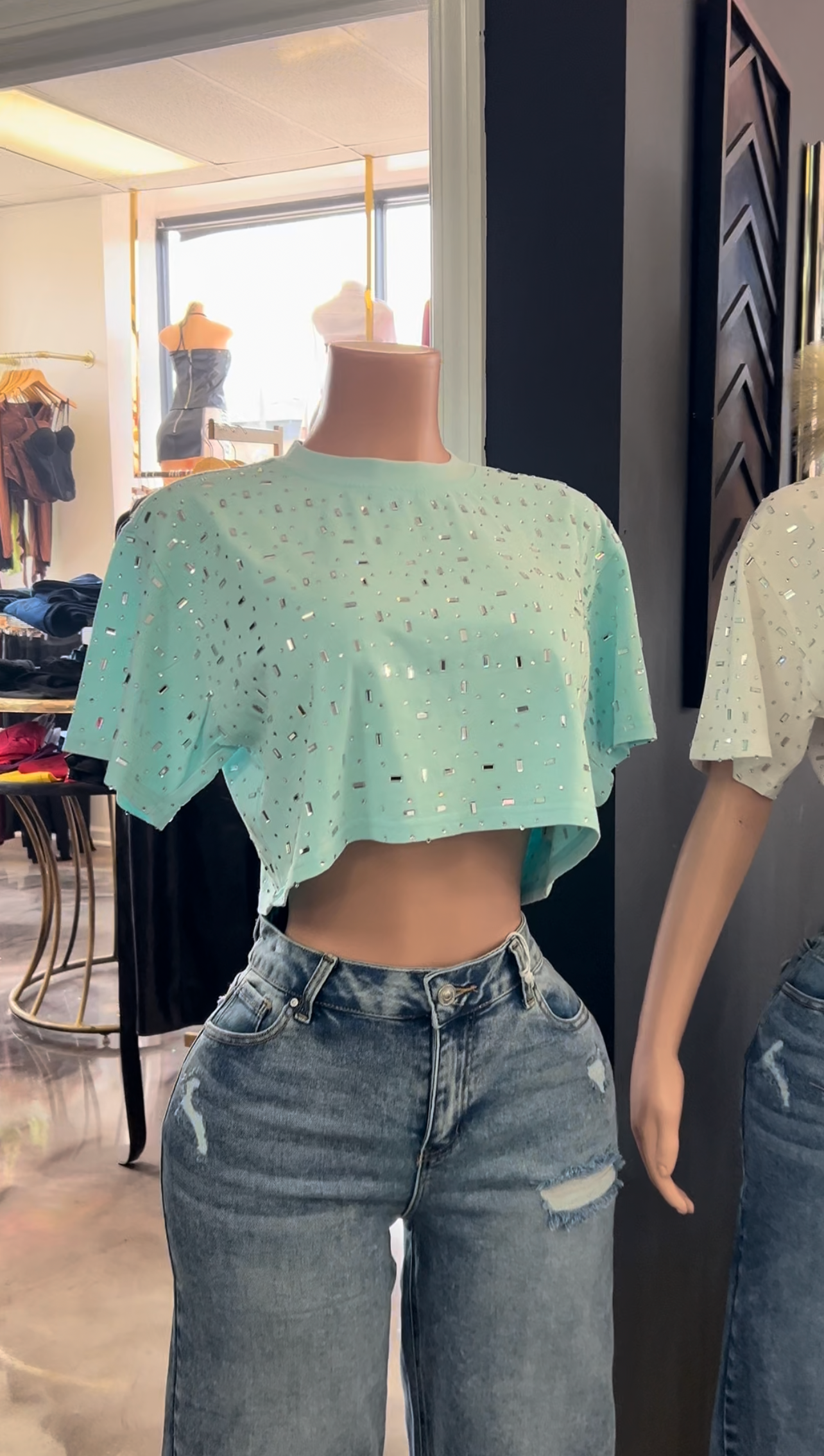 Let’s Do It Bedazzled Crop Top