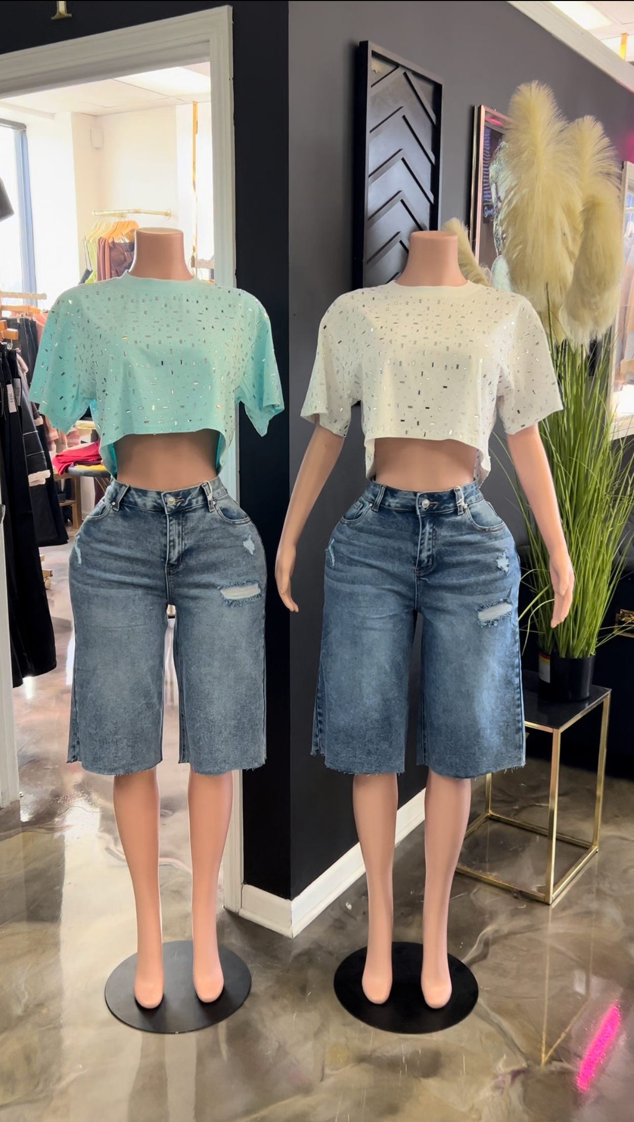 Let’s Do It Bedazzled Crop Top