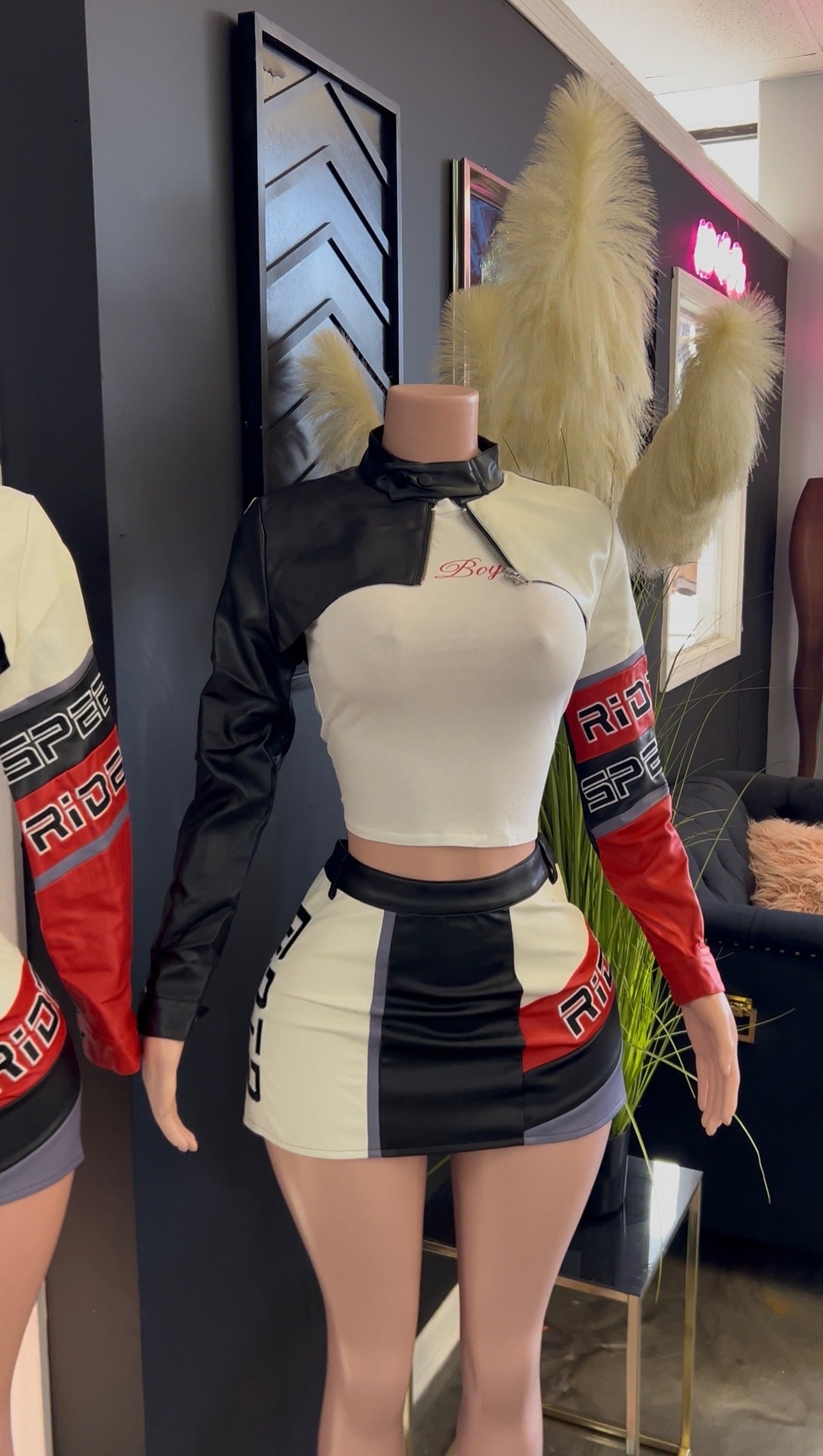 Rider Leather Crop Jacket