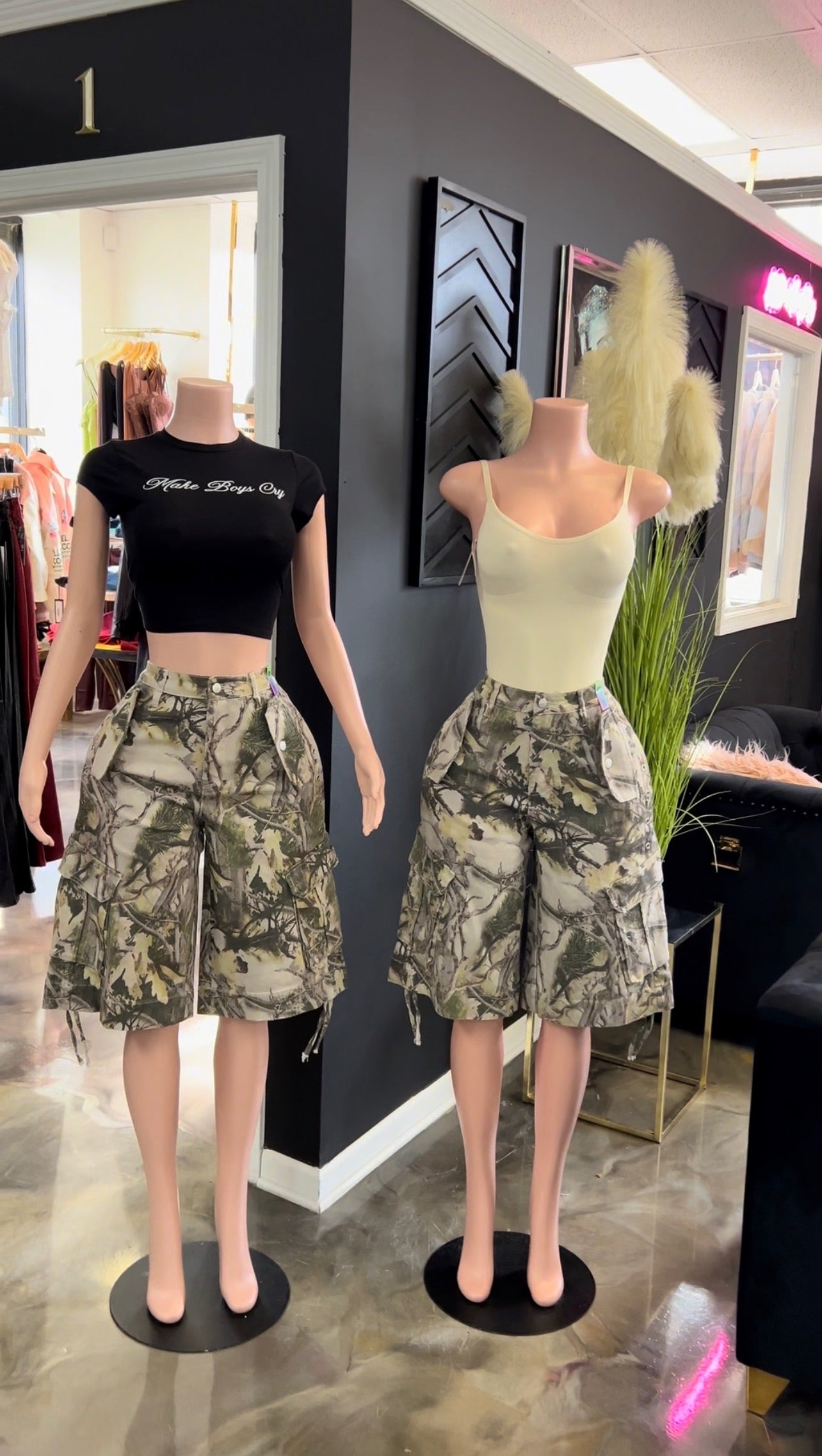 Aaliyah Cargo Denim Jorts