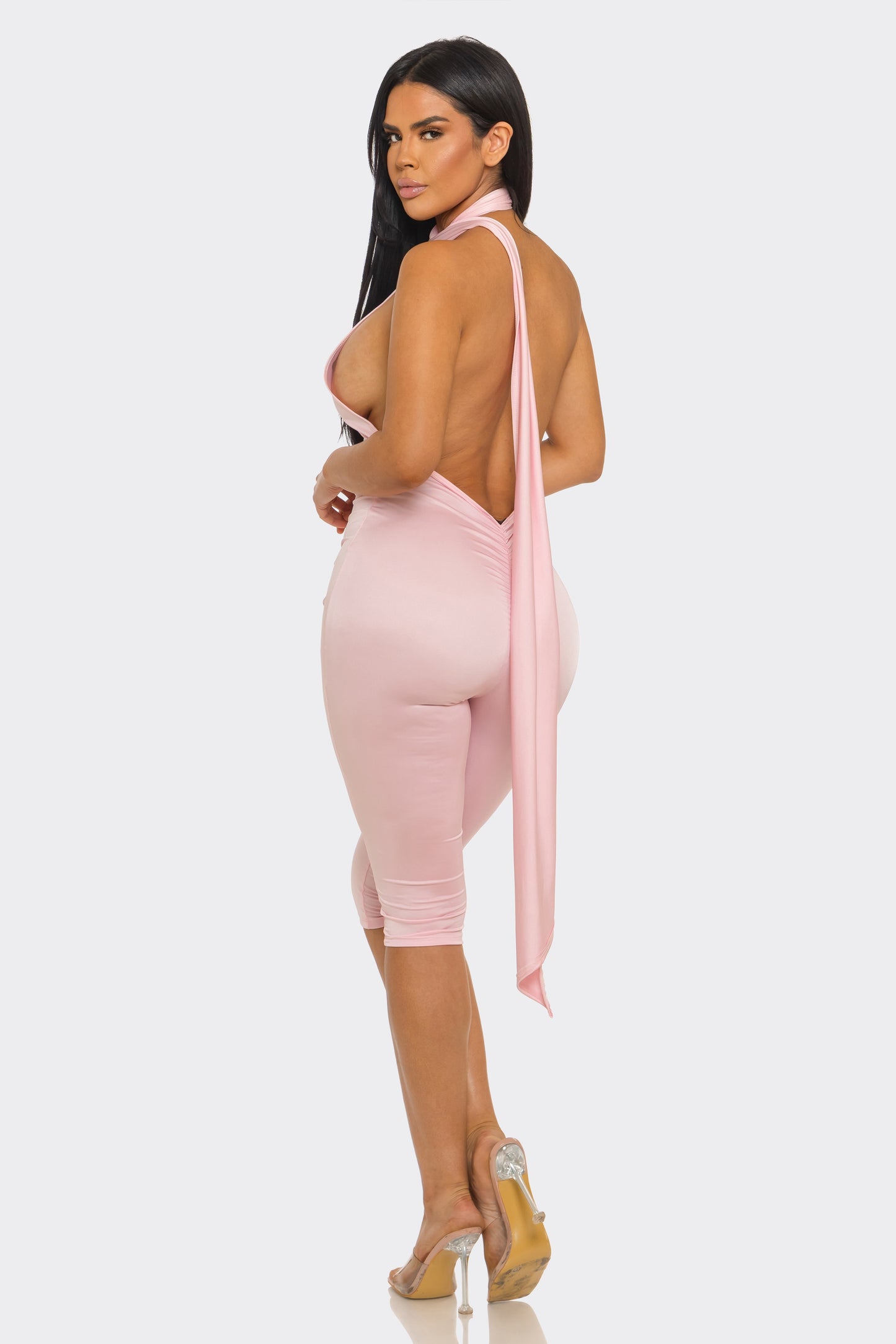 Sweet Lady Capri Backless Jumpsuit