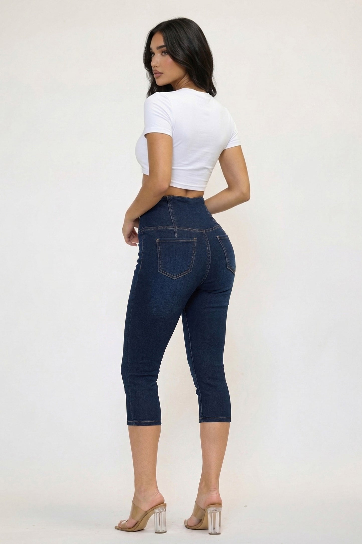 Running Back To You Denim Capri Pants