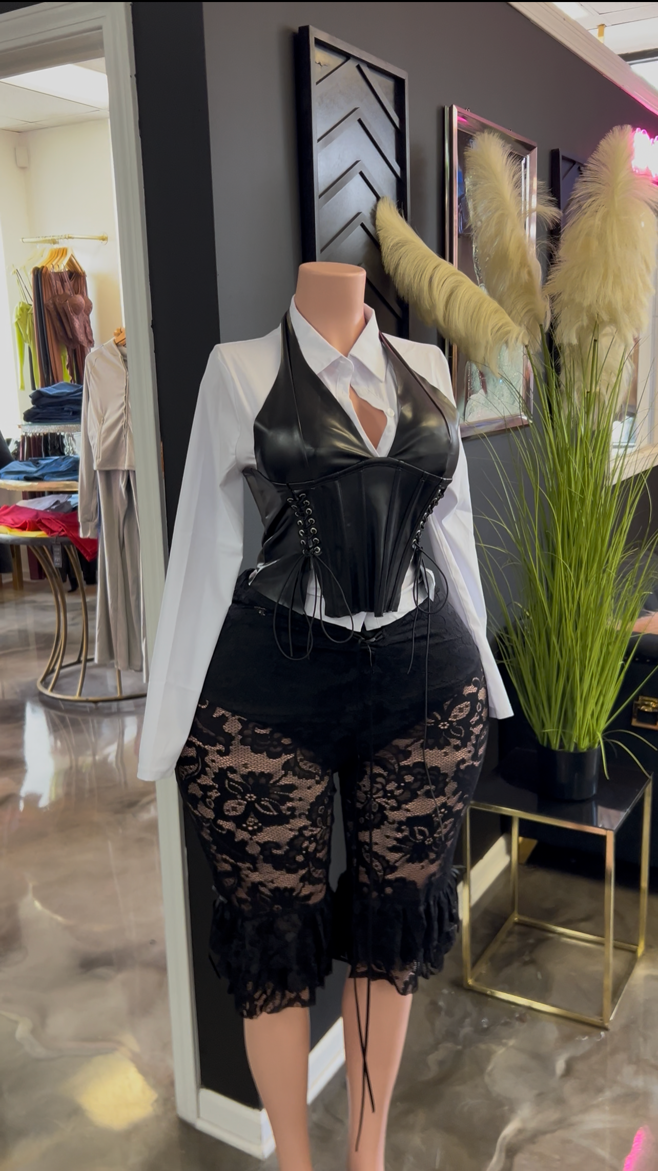A Long Time Lace Ruffle Capri Pants