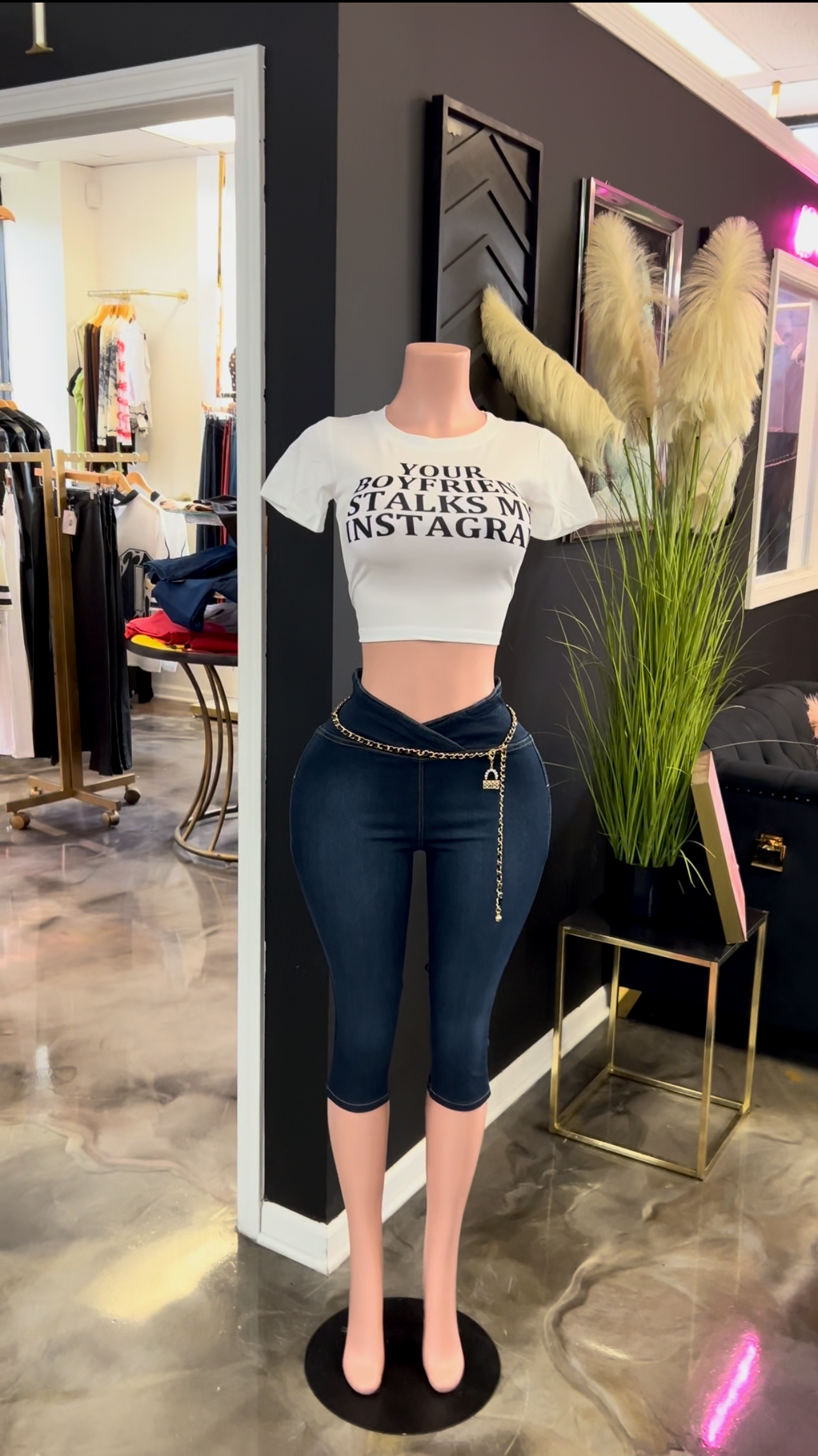 Your Boyfriend Stalks My Instagram Cropped Top