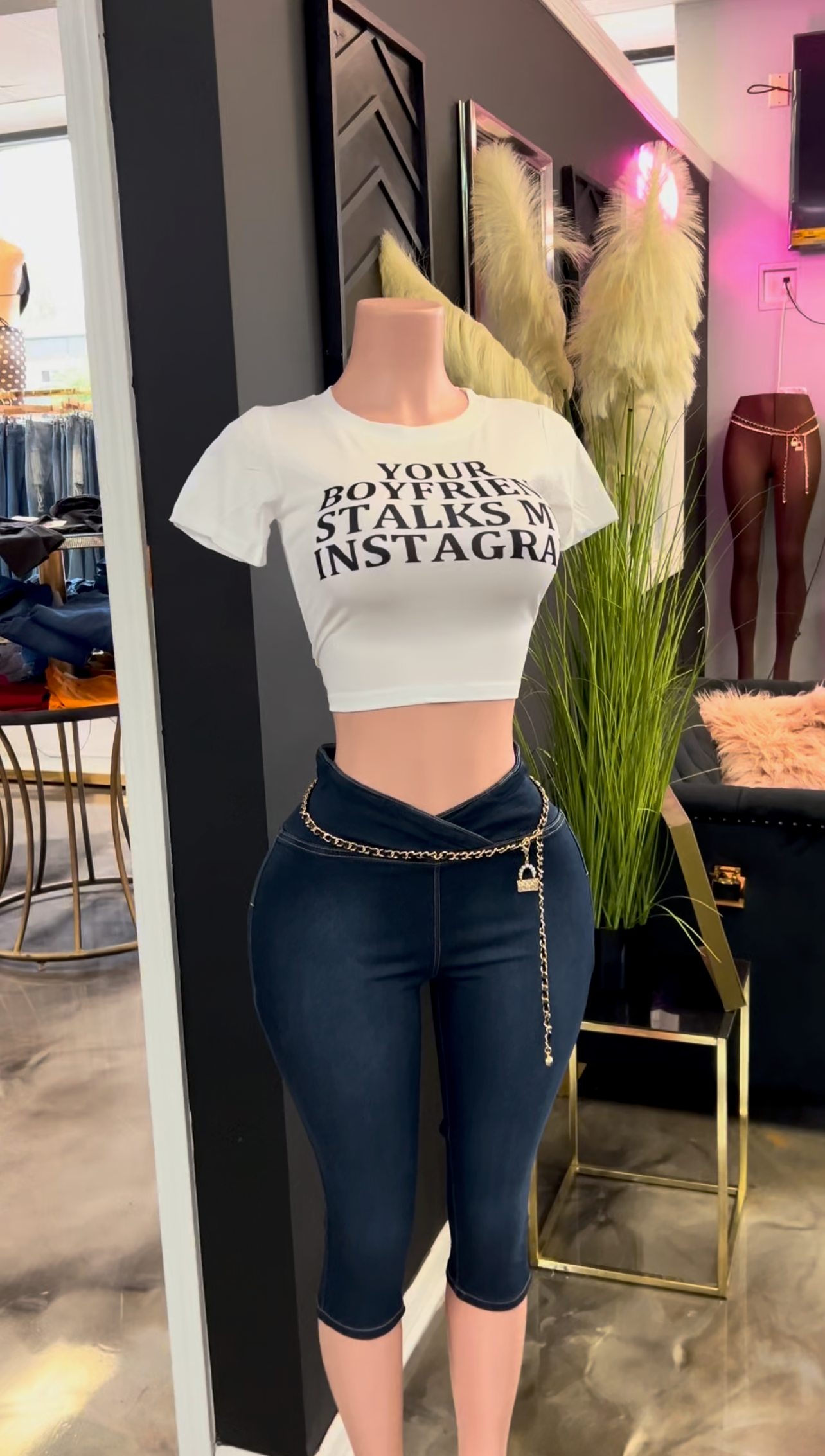 Your Boyfriend Stalks My Instagram Cropped Top