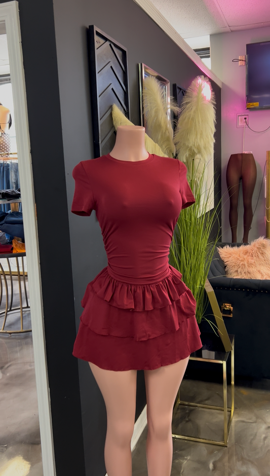 Want Some More Ruffle Mini Dress