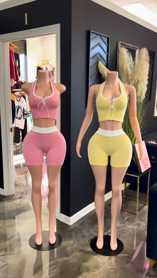 That’s Her 2PC Ribbed Short Set