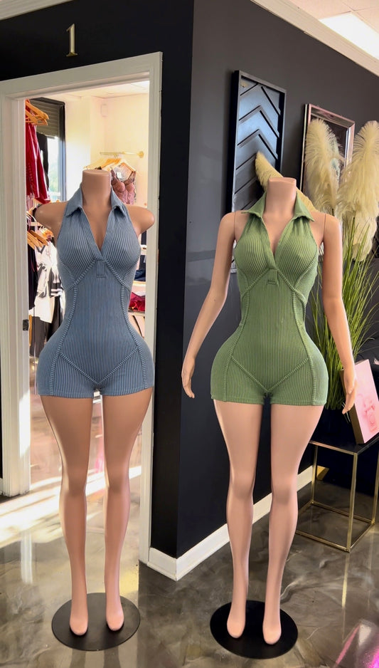 I’ll Be Bad For You Ribbed Short Romper