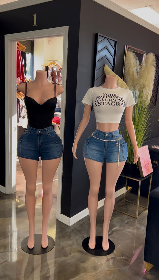 Carry On Cargo Denim Shorts